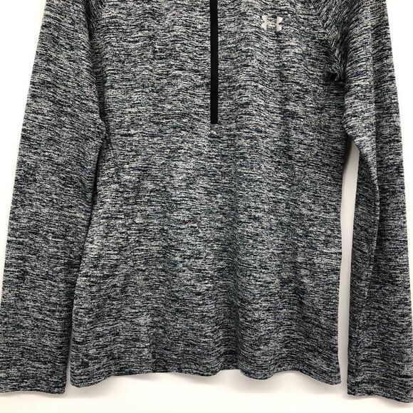 Under Armor Grey Heathered UA Tech Twist 1/2 Zip Long Sleeve Shirt size S - Picture 11 of 16